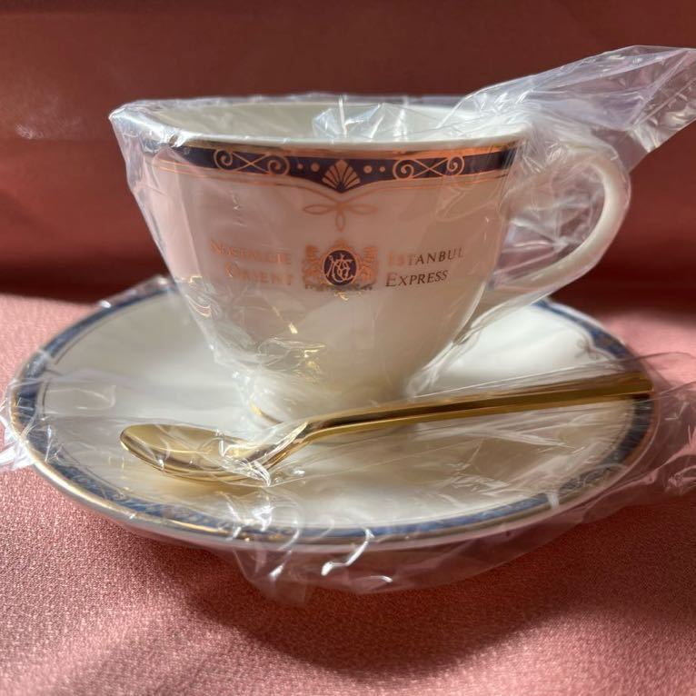 オリエントエクスプレス 洋食器 3種 未使用 送料無料NOSTALGIE ISTANBUL ORIENT EXPRESS 桃山陶器 カップ ソーサー 湯呑 菓子皿 トレーの画像2