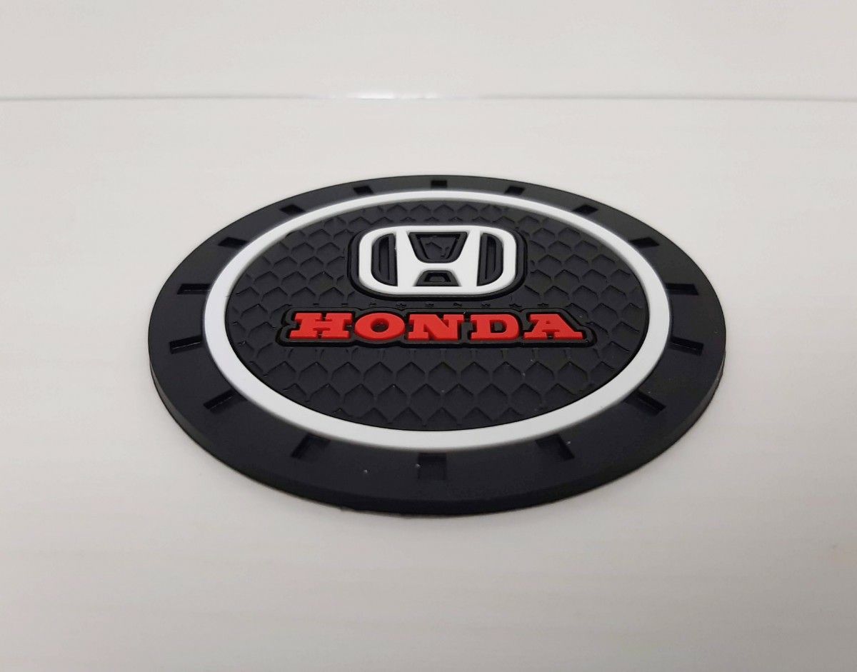 2枚セット　ホンダ　ドリンクホルダー　マット　エンブレム　コースター　HONDA