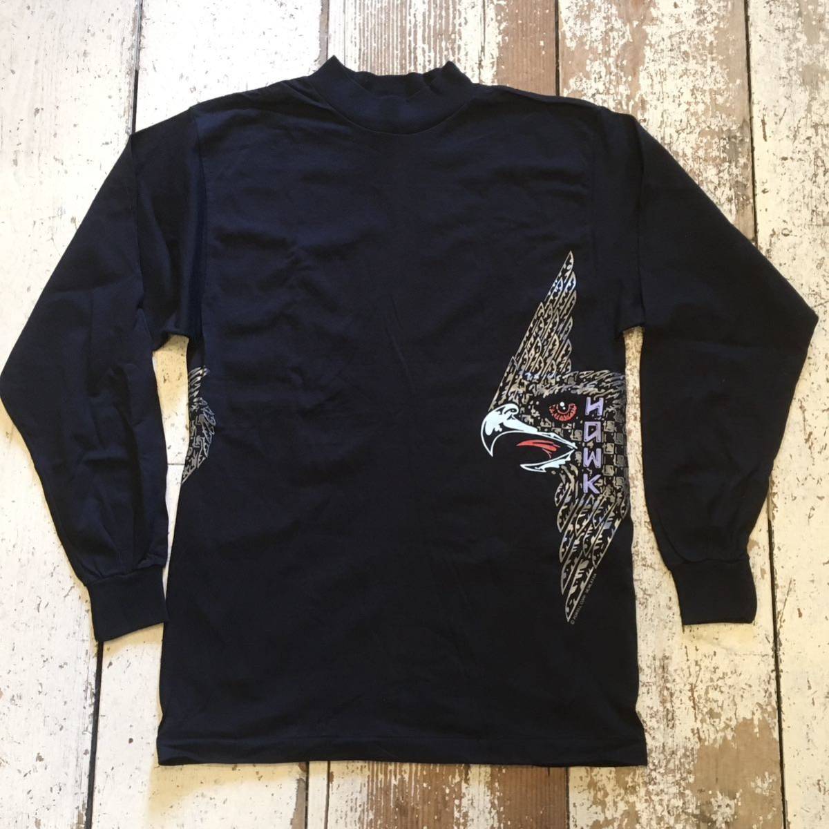 1990's POWELL PERALTA tony hawkモックネックロンT （dead stock）ブラック　Ｍ