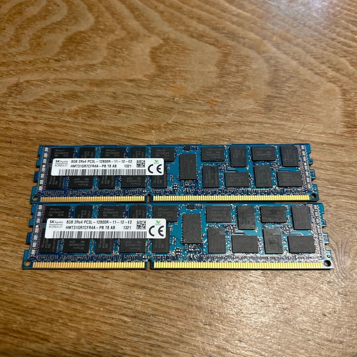 SKhynix メモリー 8GB 2R×4 PC3L-12800R 2枚まとめて 合計16gb メモリー　サーバー　DDR3_画像1