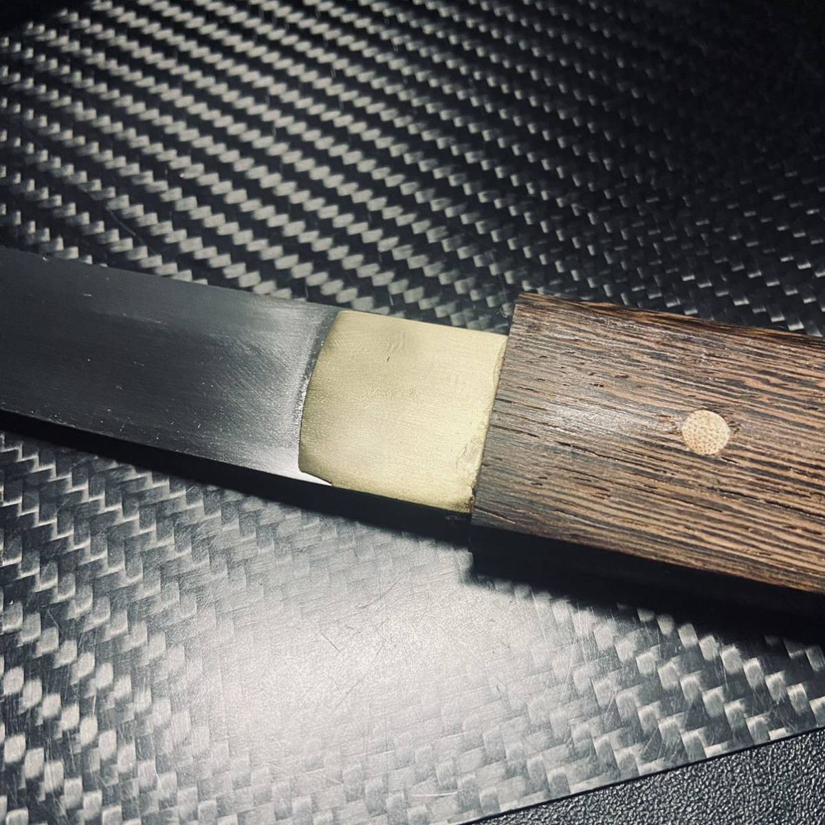 高級木製 短刀 和風短刀 木鞘ナイフ 和式ナイフ 伝統工芸 日本刀型 216g_画像2
