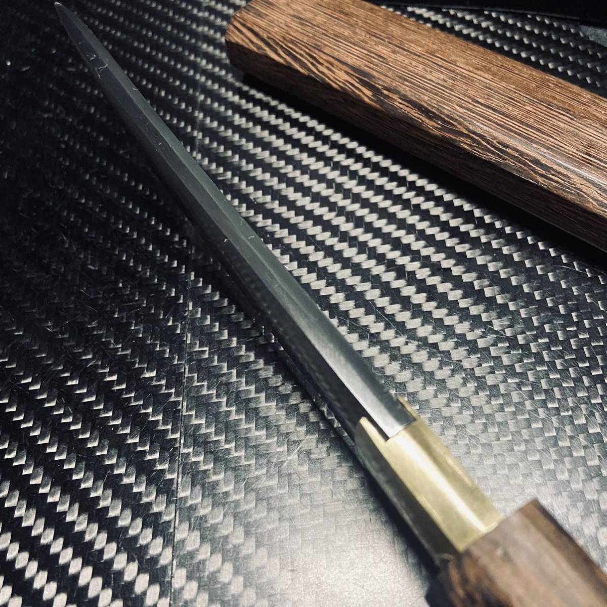 高級木製 短刀 和風短刀 木鞘ナイフ 和式ナイフ 伝統工芸 日本刀型 216g_画像4