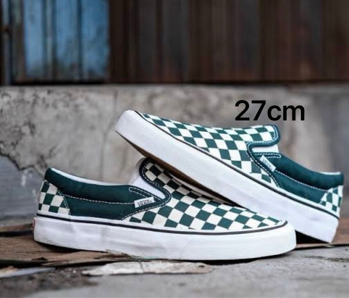 27cm US企画【VANS 】スリッポン チェッカー×グリーン|Yahoo 27cm US企画【VANS 】スリッポン チェッカー×グリーン|Yahoo