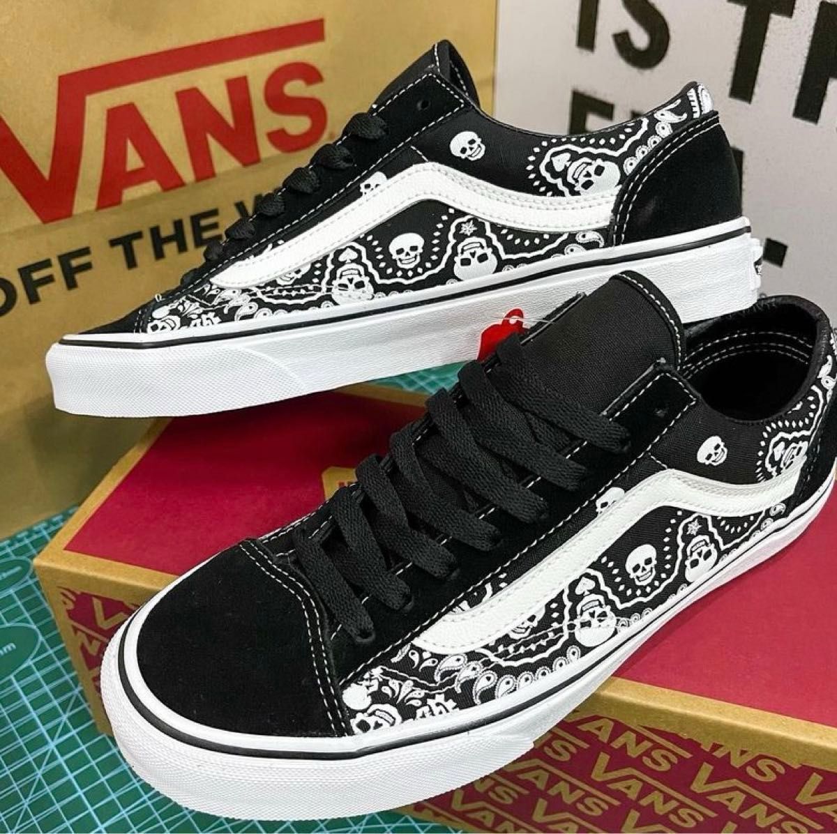 26.5cm vans＜US企画＞スカル×バンダナ　オールドスクール