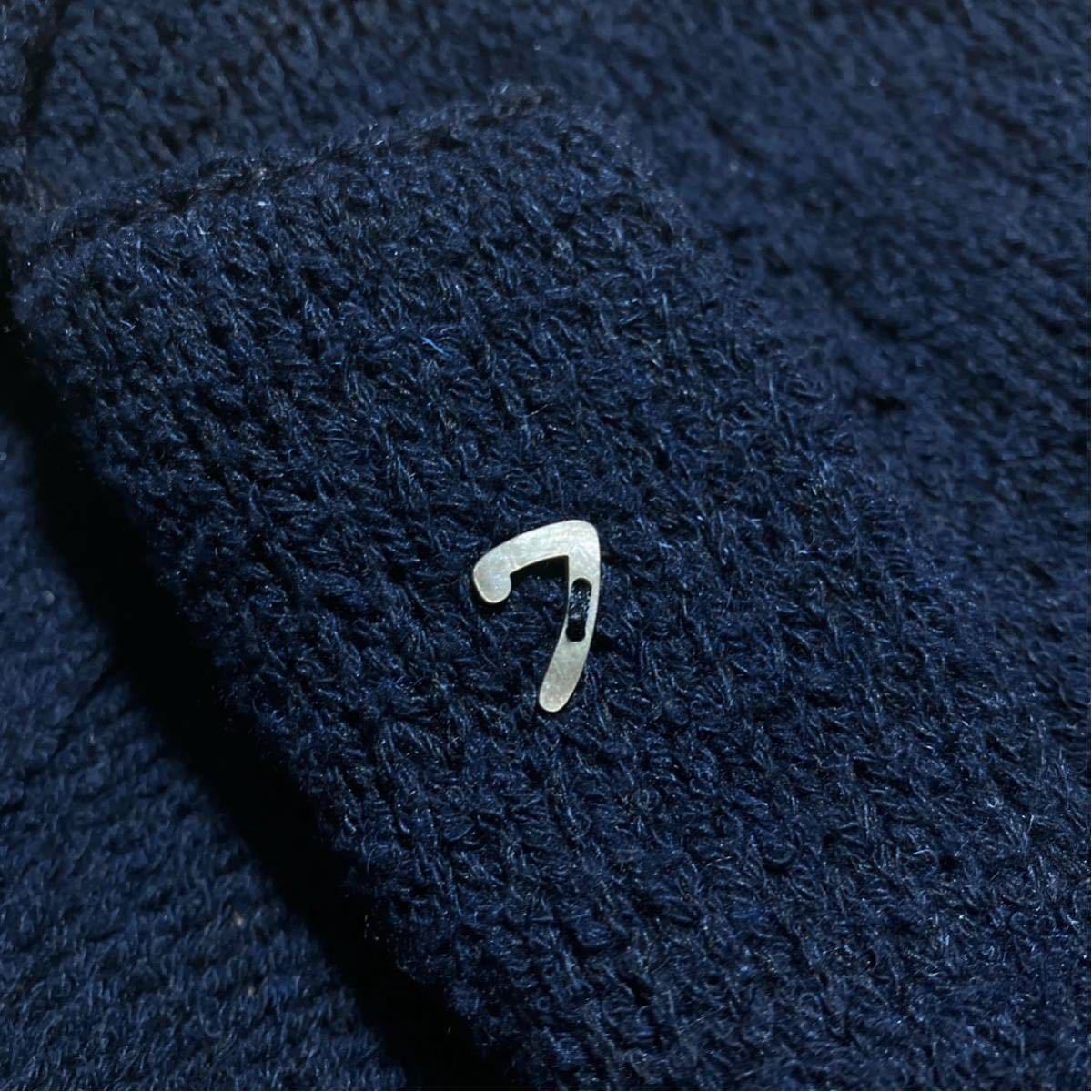 Settefili Cashmere カシミヤ シルク コットン ニット ジャケット カーディガン ショールカラー 48 L セッテフィーリカシミア ネイビー 紺_画像4