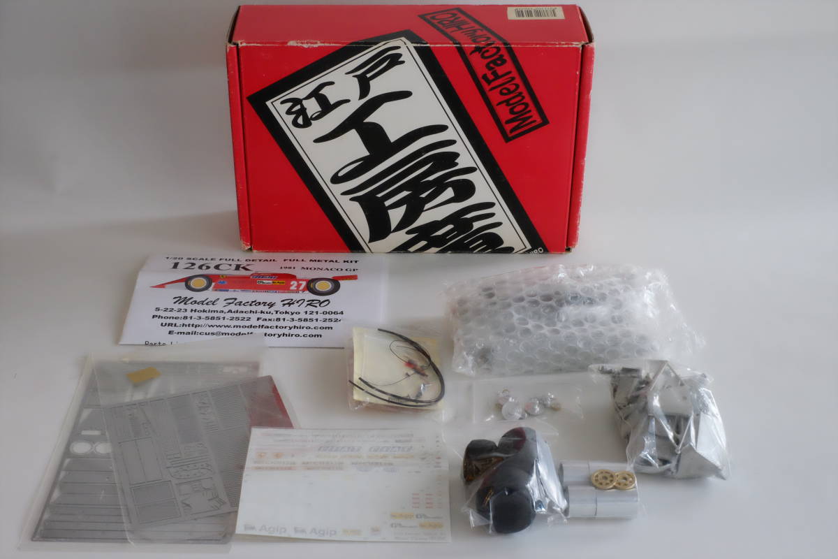 【未組立】モデルファクトリー ヒロ プラモデル 1/20 MFH : Ferrari 126CK 1981 MONACO GP / K-030 mfh HIROの画像1