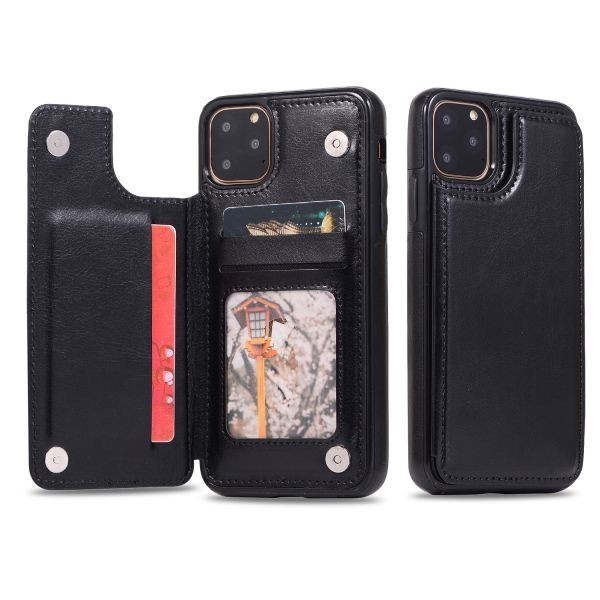 iPhone15 【c1黒】スマホカバー PUレザー カード収納 スマホケース アイフォン 携帯ケース 耐衝撃 落下防止 保護の画像1