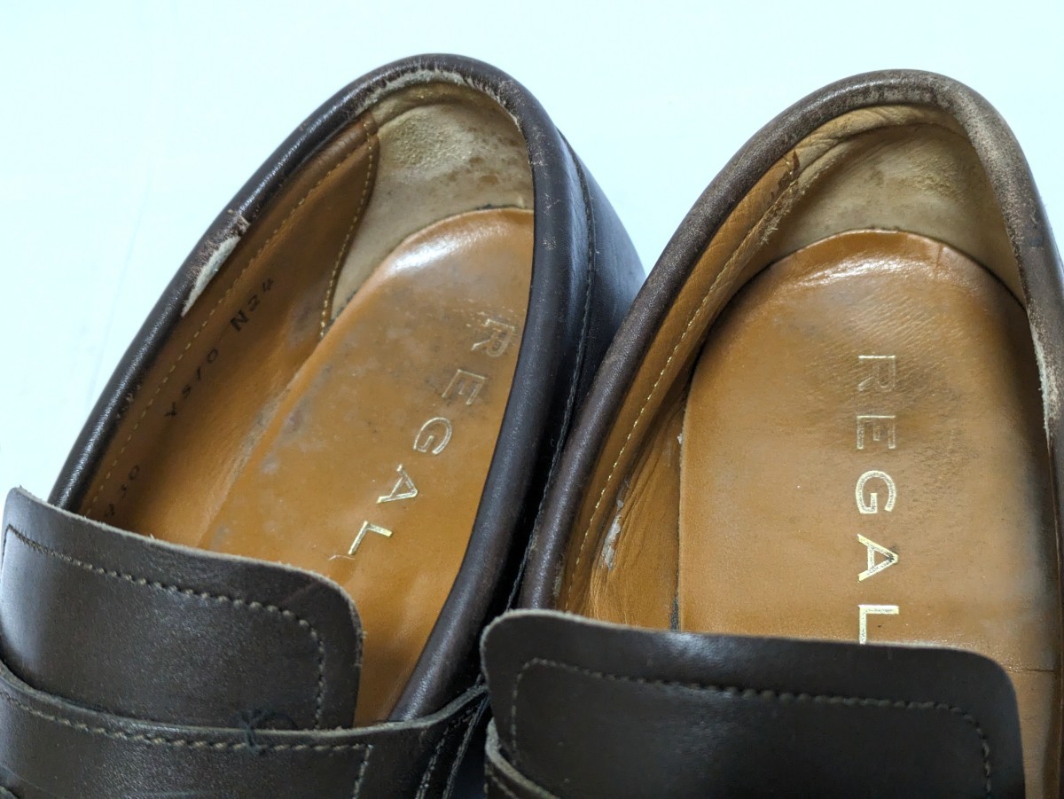 ［希少サイズ] REGAL 24cmEE　ビジネスシューズ　メンズ　Uチップ　高級靴　本革　フォーマル　紳士靴　ドレス　ブラウン　　送料無料！