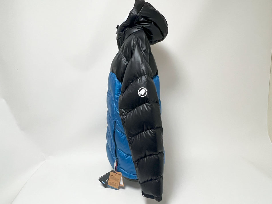 マムート グラヴィティ フーデッドジャケット メンズ ダウンジャケット deep ice-black ブルー ブラック サイズ：2XL 1013-02630 美品_画像4