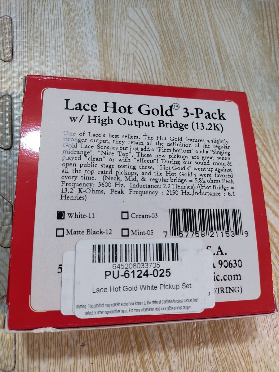 新品　Lace Sensor Hot Gold（High Output Bridge13.2k）3-Pack　レースセンサー　ピックアップ　ストラト　_画像7