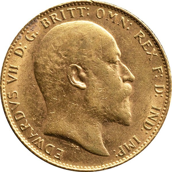 英国　ソブリン金貨　1907年　極美品　エドワード7世_画像2