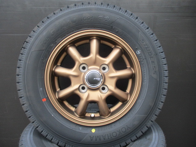 新品アルミホイール付!!☆ヨコハマアイスガードIG91☆145/80R12 80/78Nスタッドレスセット☆軽トラピクシスハイゼットキャリーエブリー☆fw_画像2