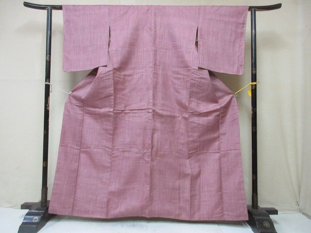 1円 良品 正絹 着物 本場大島紬 霞 幾何学 抽象 おしゃれ 高級 袷 身丈152cm 裄67cm【夢職】★★★_画像1