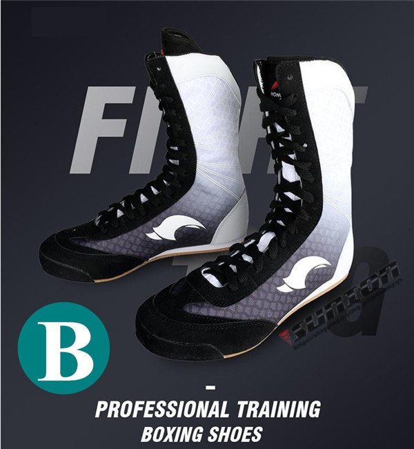 ボクシングシューズ　リングシューズ ハイカット レスリングシューズ トレーニング 軽量 靴底が薄い 格闘技 スニーカー ジム