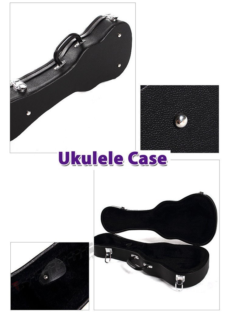 Ukulele Case ウクレレケース ウクレレ 楽器 ケース バッグ 木製ケース 防塵 防水 ソプラノ コンサート クッショの画像7