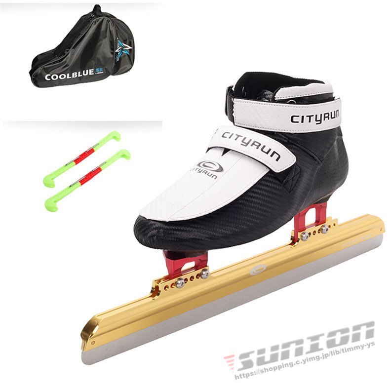 スピードスケート靴 スケート 靴 フィギュアスケート フィギュア シューズ 3点セット セット用品 固定式 研磨済み ギフト プ_画像4