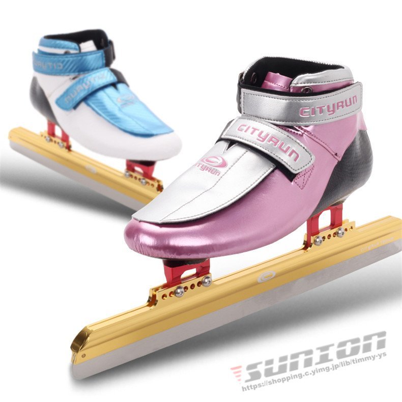 スピードスケート靴 スケート 靴 フィギュアスケート フィギュア シューズ 3点セット セット用品 固定式 研磨済み ギフト プ_画像2