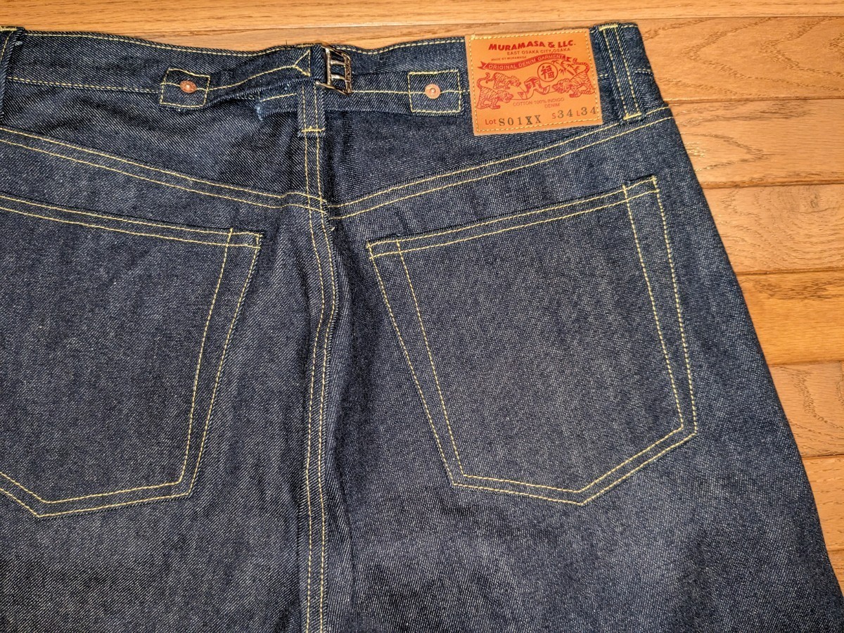 【1円スタート】リジッド MURAMASA&LLC W34L34 ムラマサジーンズ 37年モデル 13.5oz S01XX LEVI'S 37501リーバイス キムタク_画像3