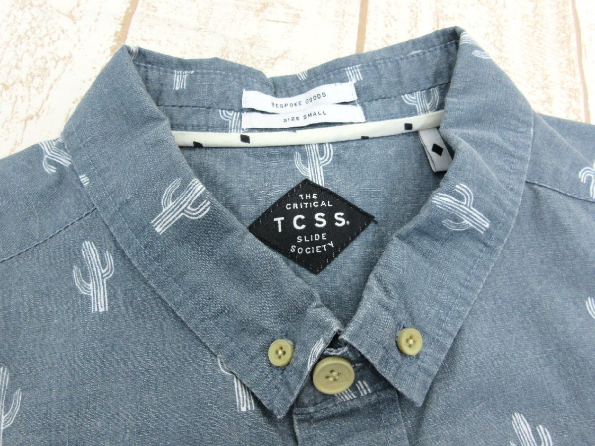 TCSS (THE CRITICAL SLIDE SOCIETY)/ティーシーエスエス：半袖シャツ 総柄 サボテン柄 サイズS/メンズ/中古/USED_画像4