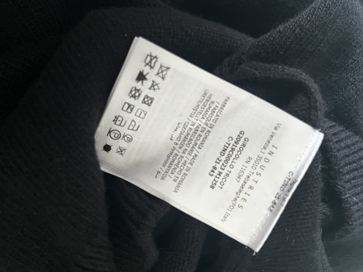 新品 モンクレール MONCLER 最高級　セーター ニット　ビッグ　ロゴ　　黒　XL 　LANA WOOL１００％　ジャパンタグ付正規品_画像4