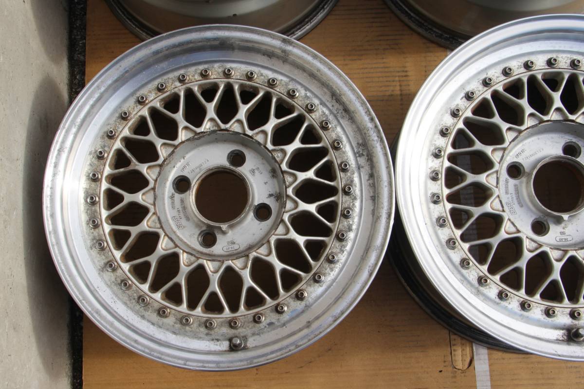 １０００円から売り切り♪人気のBBS♪RSメッシュ♪希少RS039＆RS040♪PCD100加工ベースに最適フラットハブ♪旧車系ハイソカーなどにも♪_画像6