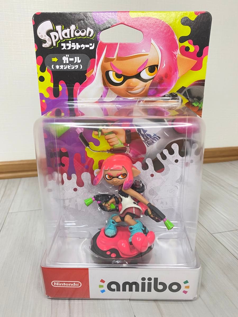 新品 未使用 amiibo アミーボ スプラトゥーン ガール ネオンピンク イカ  スプラトゥーンシリーズ 