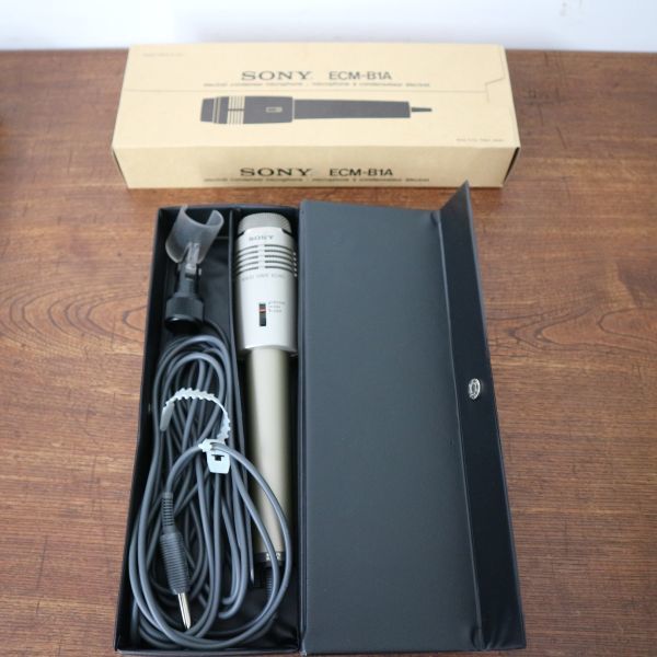 fk50537 Sony SONY wireless microphone CRT-70B code microphone ECM-B1A 2 piece set Showa Retro box attaching 