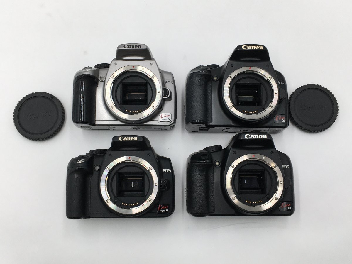 ♪▲【Canon キャノン】デジタル一眼レフカメラボディ 難あり品 4点セット EOS Kiss X2/Digital N まとめ売り 0116 8_画像2