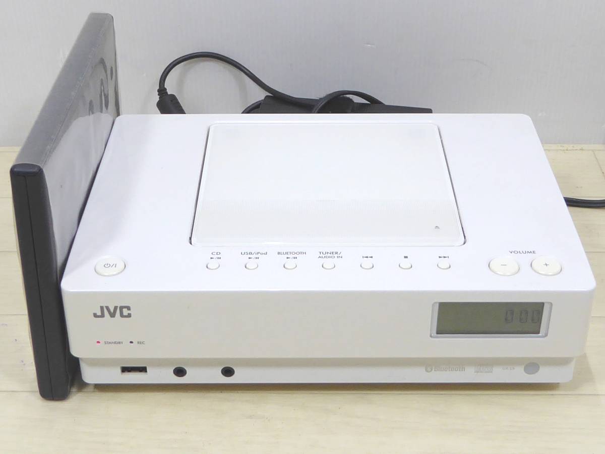 古め ミニコンポBluetooth内蔵 本体のみ「JVC MICRO COMPONET SYSTEM CA-UXL5-W CD不動/Bluetooth/iPod(iPhon)」ONのみ確認 ジャンク_画像1