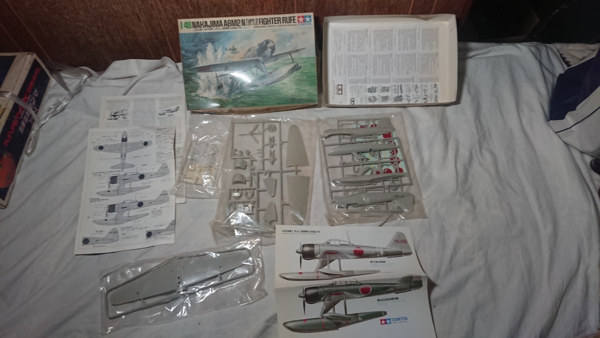 TAMIYA タミヤ プラモデル 日本海軍二式水上戦闘機 A6M2N 中島 1/48 未組立_画像3