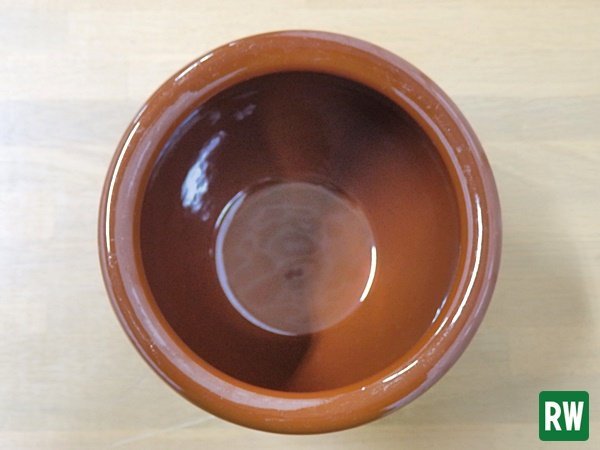 . Tokoname .. pine kiln T-11 eat and drink thing container circle . cover attaching pickled plum preservation ceramics taste . tsukemono pickles preservation ceramics [3]