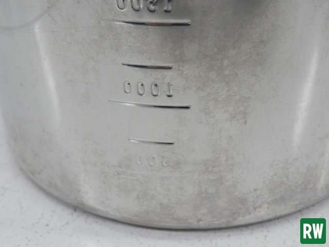 丸型キッチンポット Φ16cm/160mm UK SUS316 ステンレス 目盛り付き 厨房 店舗 業務用 キッチン 収納 保存 調味料 タレ 筒型 容器 [4]_画像6