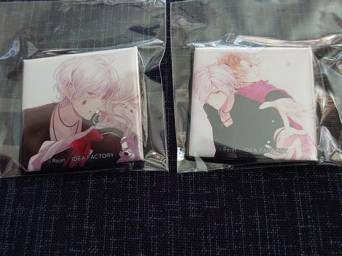 DIABOLIK LOVERS スクエア / 缶バッジ 4個セット スバル コウ オトメイトマガジン ebten フェア アニメイト 特典 非売品 新品未開封_画像2