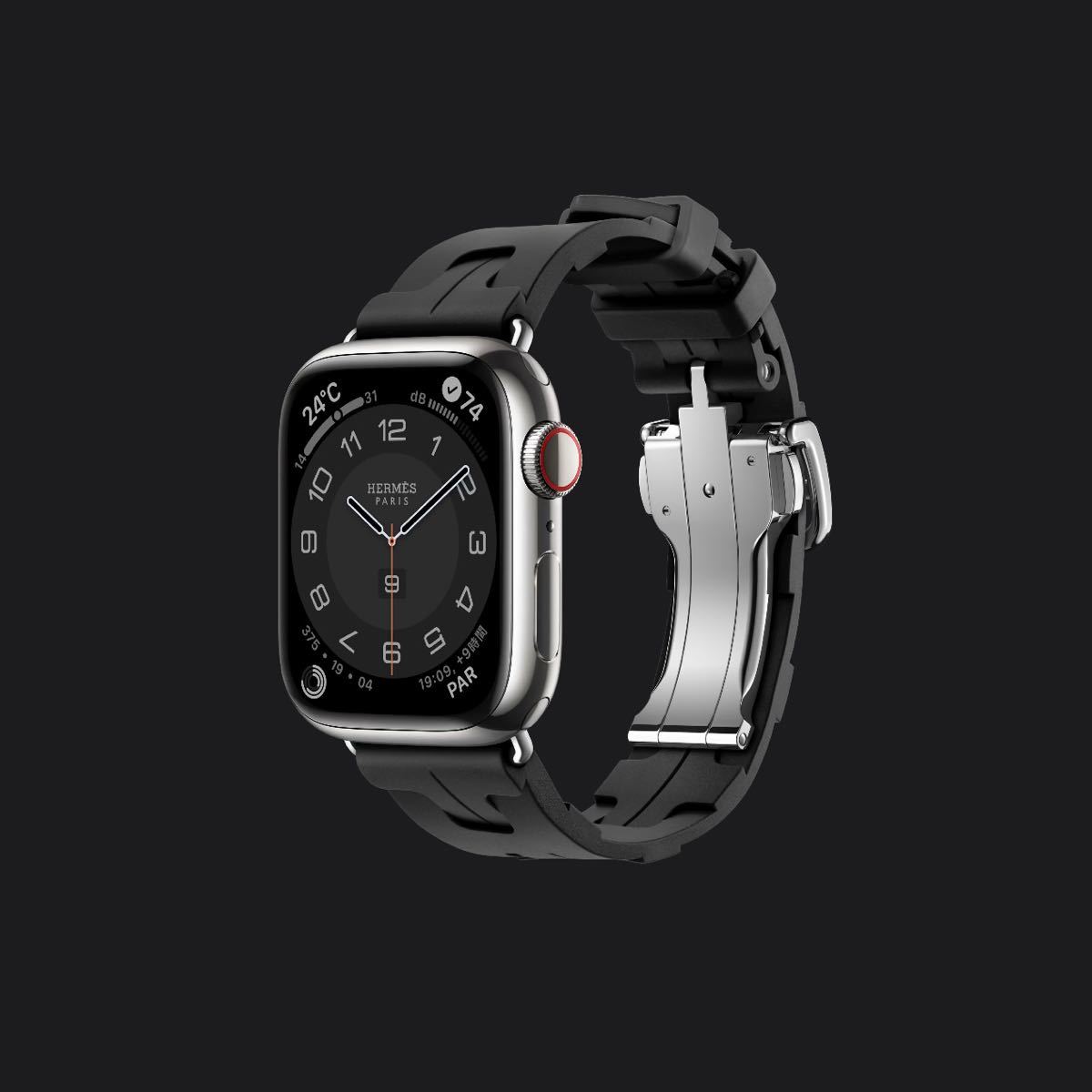 【未使用】Apple Watch series9 HERMES 45mm GPS+Cellular アップルウォッチ エルメス シルバーステンレス シリーズ9 mac book iPad iPhone_画像1