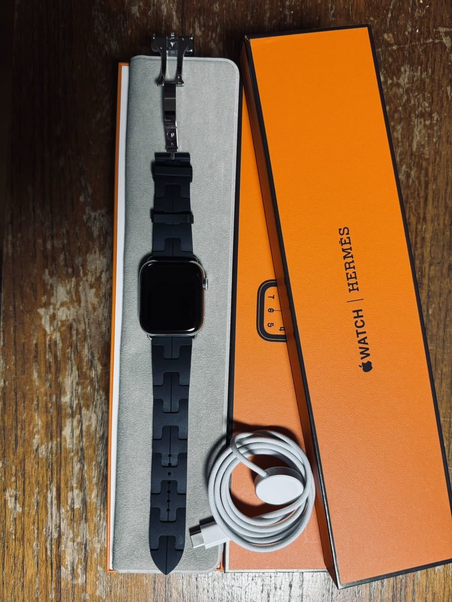 【未使用】Apple Watch series9 HERMES 45mm GPS+Cellular アップルウォッチ エルメス シルバーステンレス シリーズ9 mac book iPad iPhone_画像4