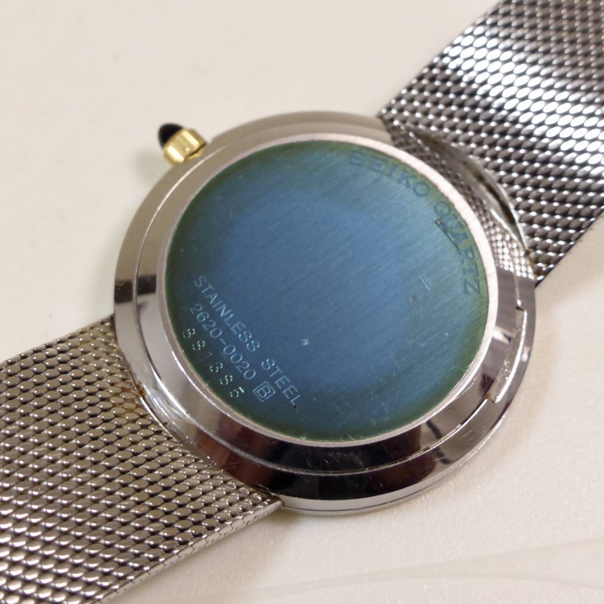 ♪セイコー SEIKO クレドールモデル CREDOR メンズ腕時計 2620-0020 クォーツ K18コンビベゼル 電池交換済み_画像2