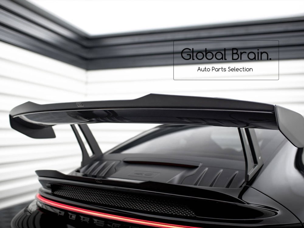 ポルシェ 911 992 GT3 アッパー リア トランク スポイラー / リア ウィング ディフューザー エクステンション トリム カバー エアロ_画像2