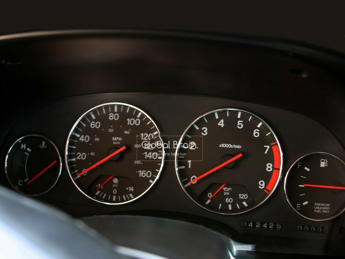 日産 フェアレディZ 300Z Z32 ポリッシュ アルミ スピードメーターリング 4pcs/ 内装 リング ゲージ トリム カバー ガーニッシュ_画像3