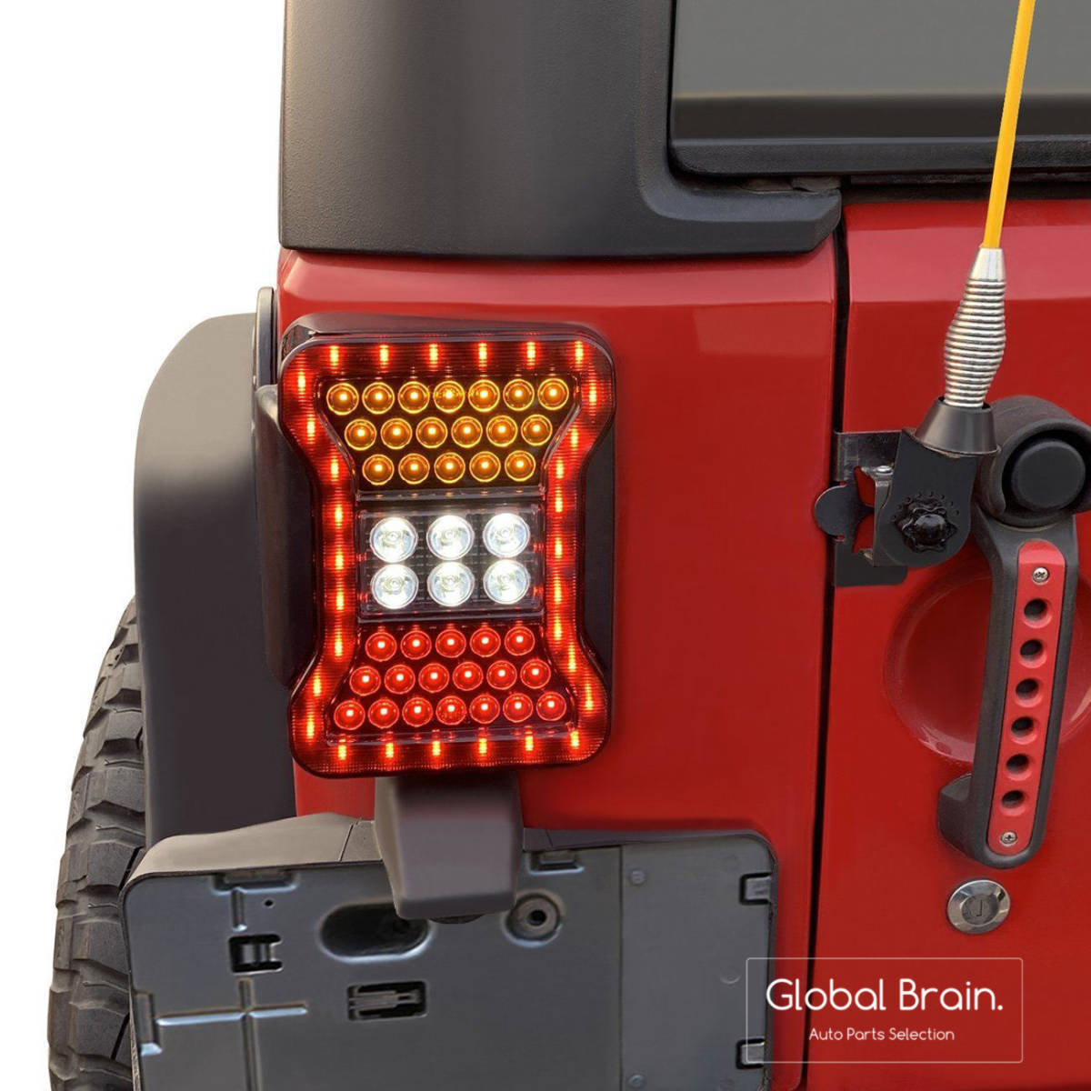 2007-2016 ジープ ラングラー JK LED テール ライト/Jeep Wranglr 新型 JL スタイル スモーク ブラック テール レンズ ランプ_画像5