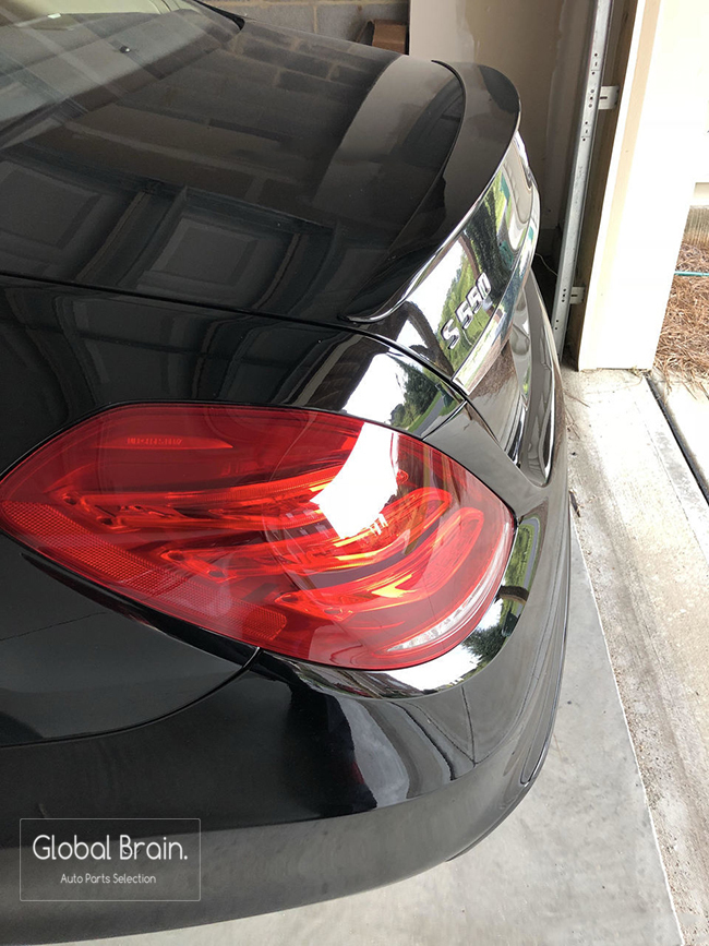 メルセデスベンツ Sクラス W222 リア トランク リップ スポイラー 純正色塗装済 / AMG ウィング バンパー ディフューザー スカート エアロ_画像2
