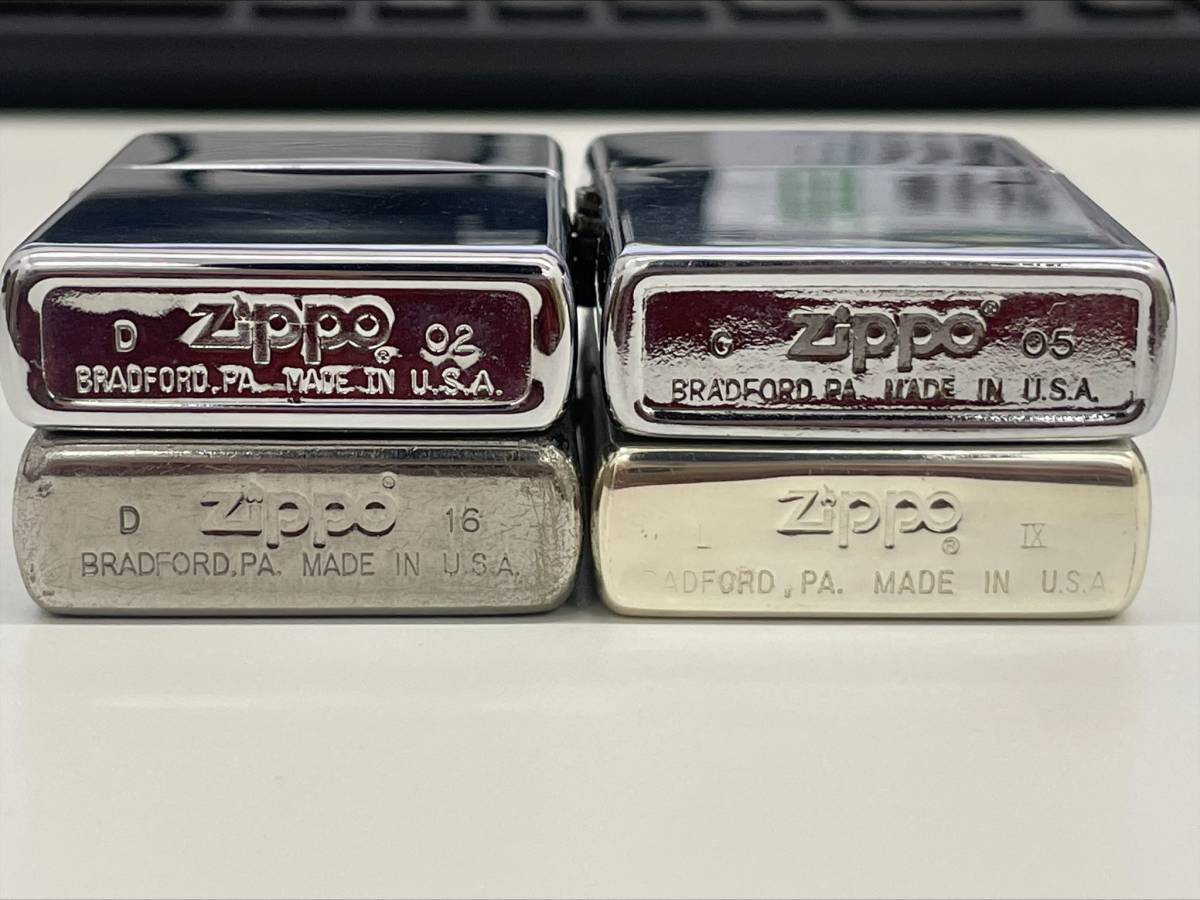 ＃2323 ZIPPO ジッポー まとめ 計4点 SILVER シルバー Winston ウィンストン オイルライター 箱無し 着火動作未確認 現状保管品_画像3