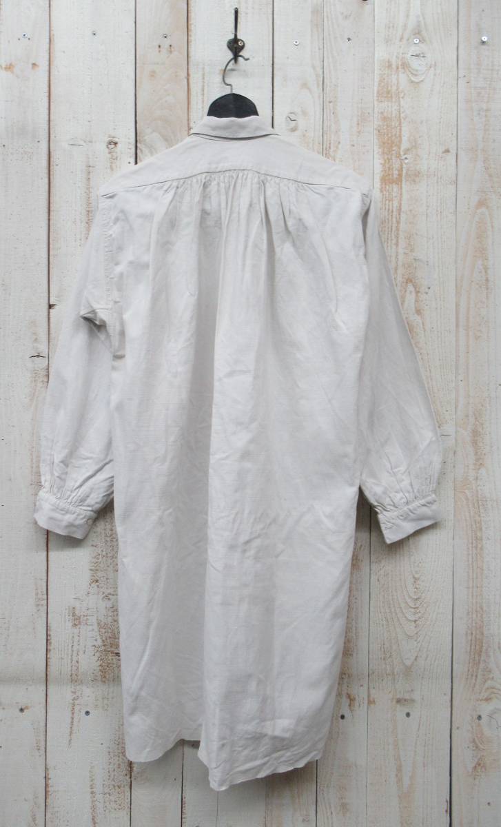 1910～20'S VINTAGE EUROPE古着＊FRANCE フランス＊シャツ グランパシャツ ロング丈 フレンチリネン FRENCH LINEN アンティーク 古着卸_画像2