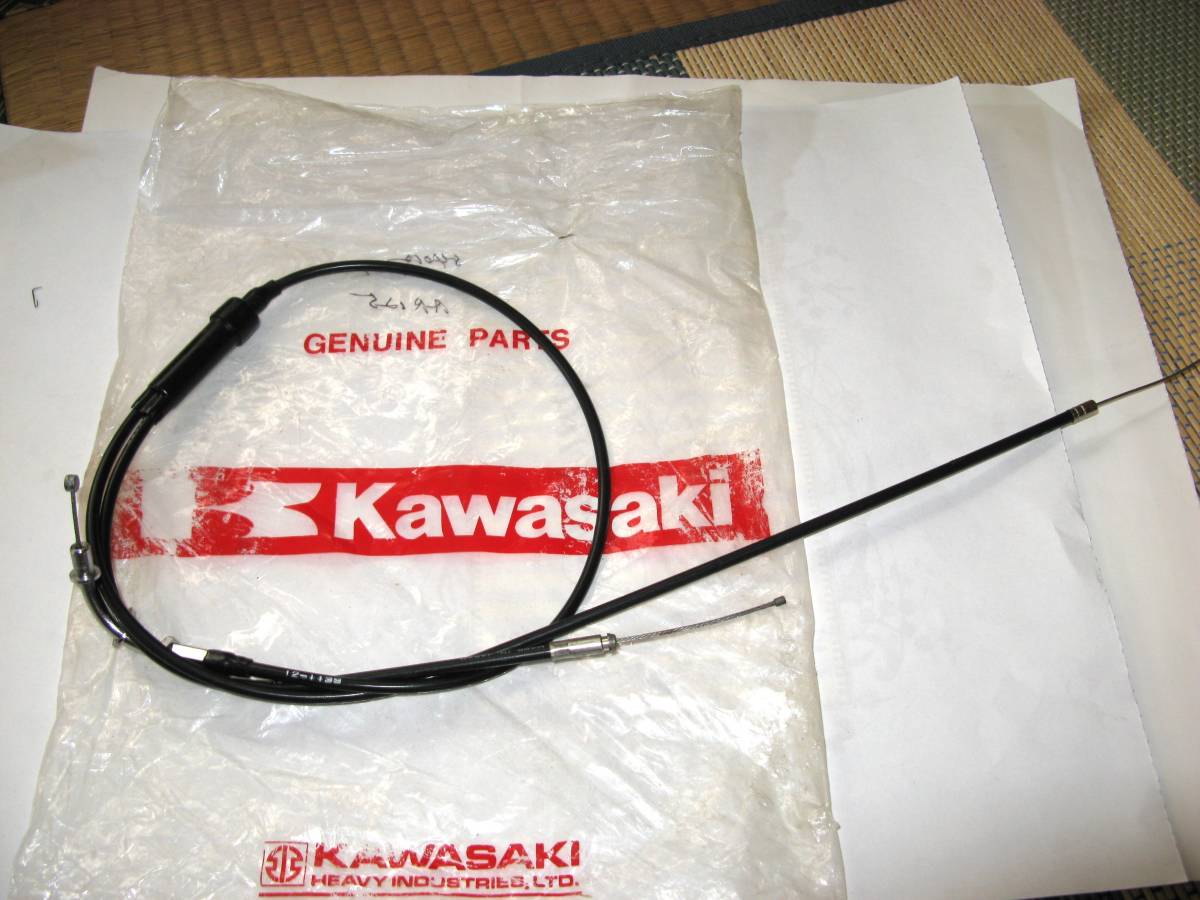 カワサキ　AR125A　純正スロットルワイヤー　未使用　当時物_画像1