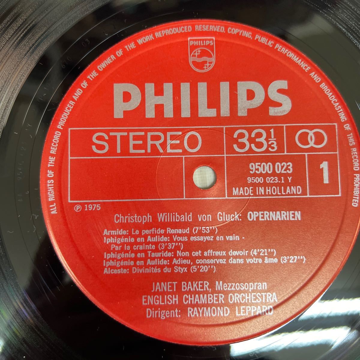 LP 蘭PHILIPS ジャネット・ベイカー　グルッフ　アリア集　オルフェオとエウリディーチェ他_画像3