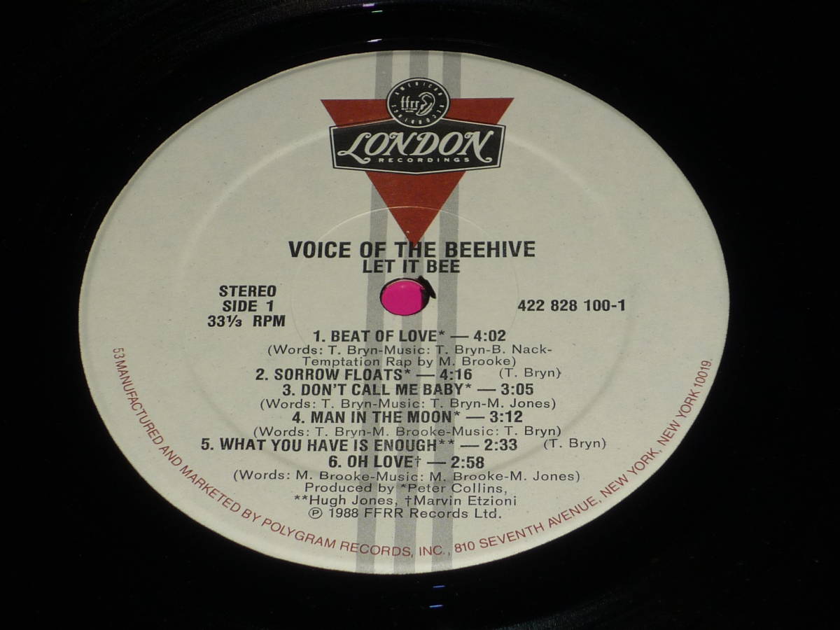 Voice Of The Beehive / Let It Bee ～ Canada / 1988年 / London Records 828 100-1_画像4