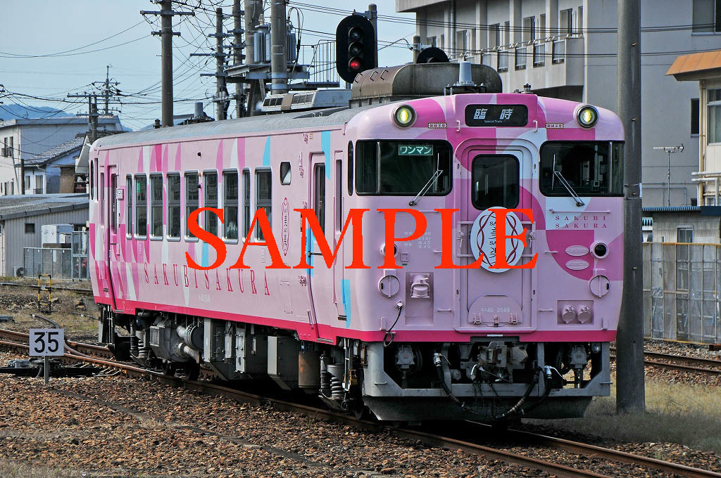 D-３A【鉄道写真】L版６枚　キハ４０　SAKU美SAKU楽　津山線　観光列車_画像4