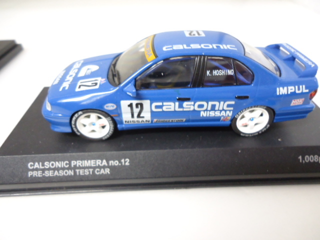 HPI 1/43 R32 カルソニック スカイライン GT-R #12 1990 JTC 星野一義 ★ 1/43 京商 カルソニック プリメーラ CALSONIC PRIMERA #12_画像3