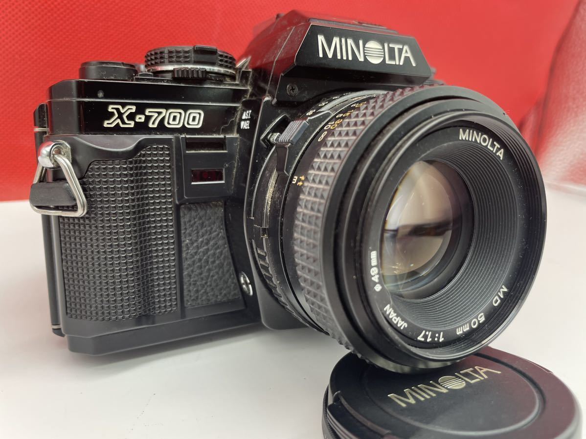 ＊ MINOLTA X-700 フィルムカメラ 一眼レフカメラ MD 50mm F1.7 レンズ 現状品 ジャンク ミノルタ_画像3