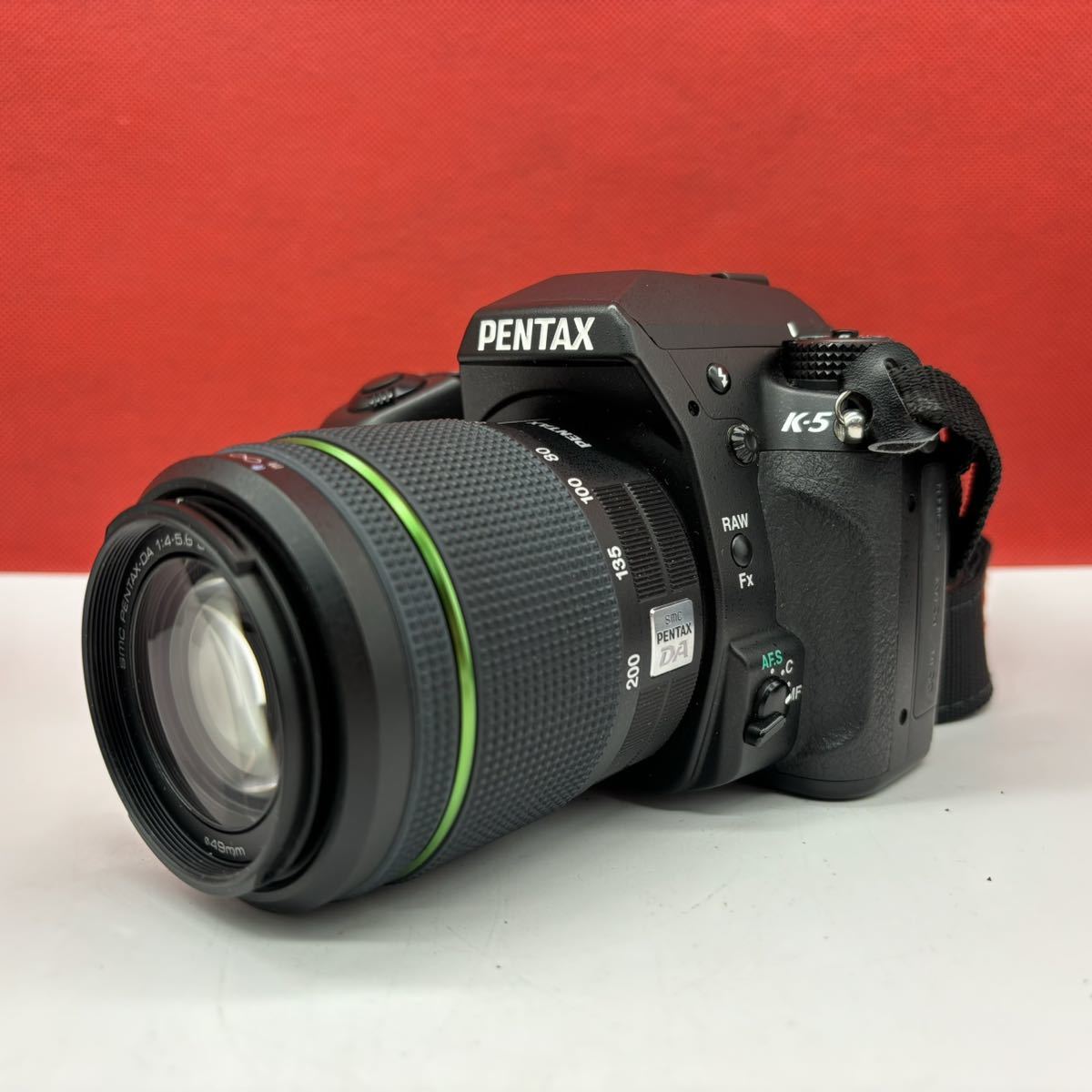 ◆ PENTAX K-5 デジタル一眼レフカメラ ボディ smc PENTAX-DA F4-5.6 50-200mm ED WR レンズ バッテリー付属 ペンタックス_画像2