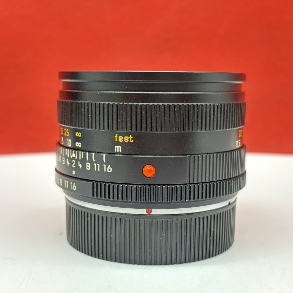 ◆ 【防湿庫保管品】 Leica Summicron-R F2/50 E55 カメラレンズ ズミクロン フード内蔵 ライカ_画像4